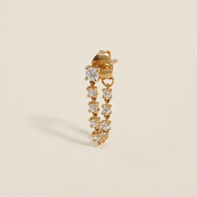 Make Your Outfit Shine With Discounted Jewelry Avayaan crystal chain hoop earring