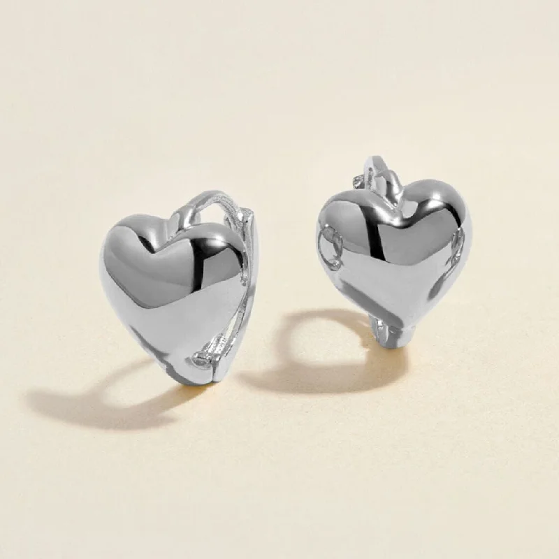 Buy More, Save More – Special Jewelry Discounts Bae heart midi huggie earrings white gold