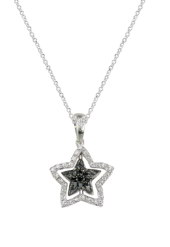 Limited-Time Offer On Elegant Jewelry Pieces Black and White Diamond Pendant, .27 TCW