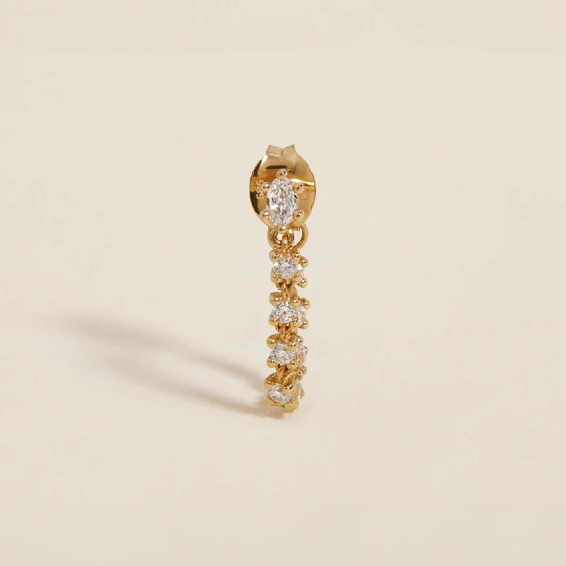 Shop Dazzling Jewelry At The Best Prices Dante crystal chain hoop earring