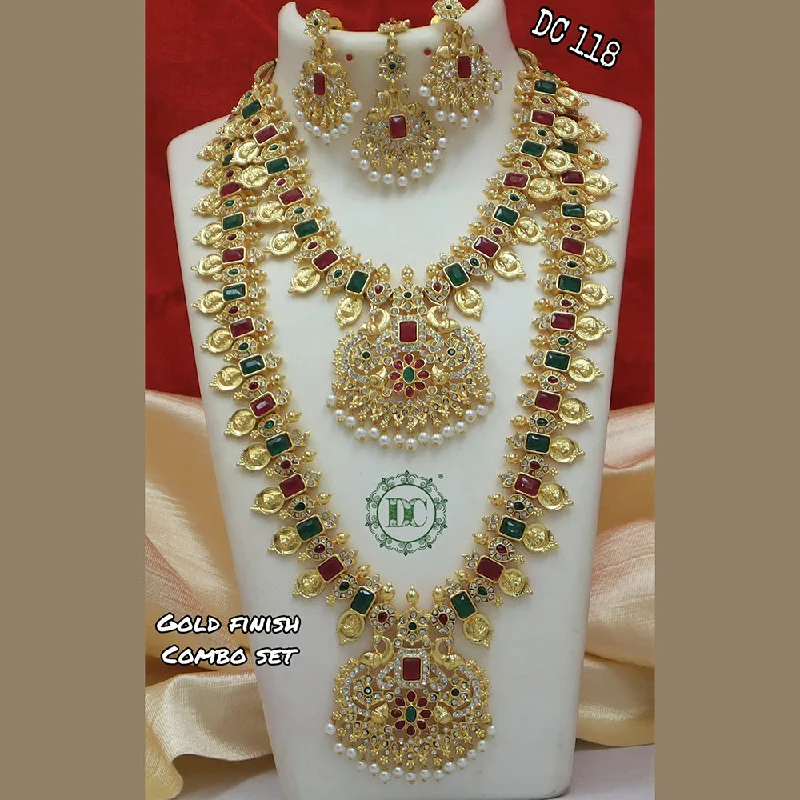 Modern Jewelry At Exclusive Discounts – Shop Today Diksha Collection Gold Plated Long & Short Necklace Set