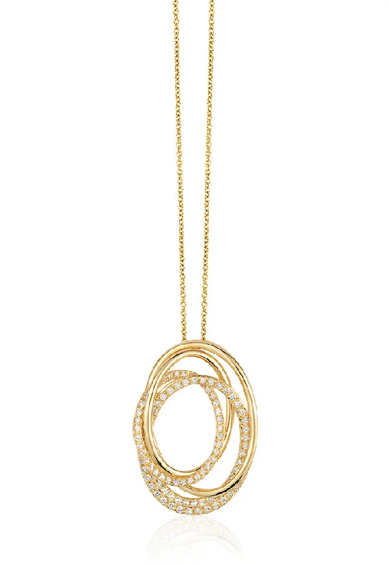 Seasonal Jewelry Deals – Elevate Your Style D'Oro 14K Yellow Gold Diamond Pendant, 0.43 TCW