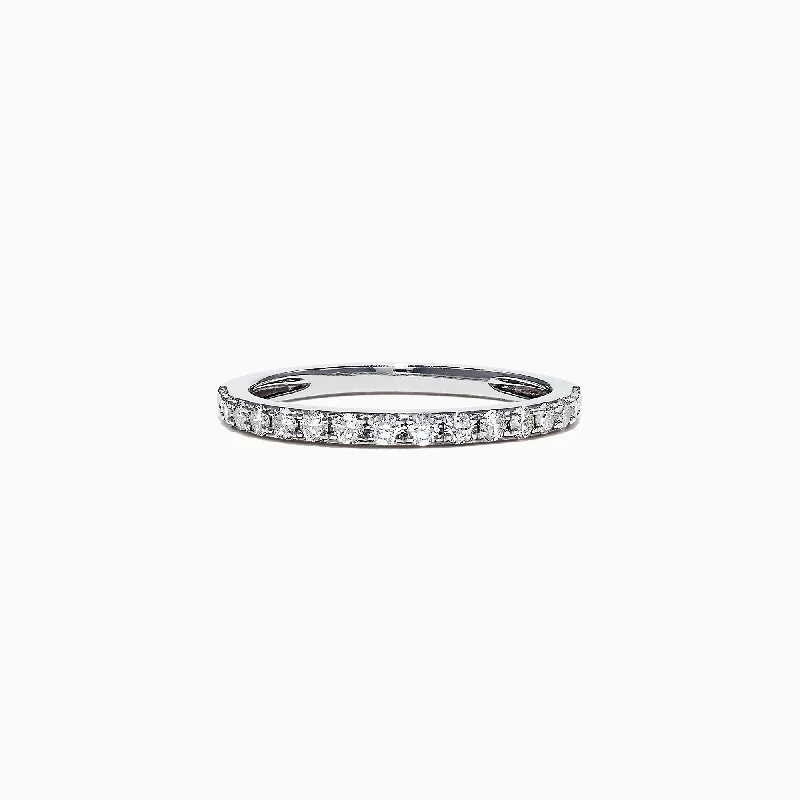 High-Quality Gemstone Jewelry For Special Occasions Pave Classica 14K White Gold Diamond Band, 0.34 TCW