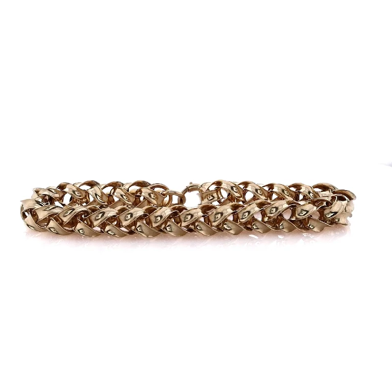 Limited-Time Offer On Premium Jewelry Collections Estate 14 Karat Yellow Gold Polished 3D Braided Design Bracelet