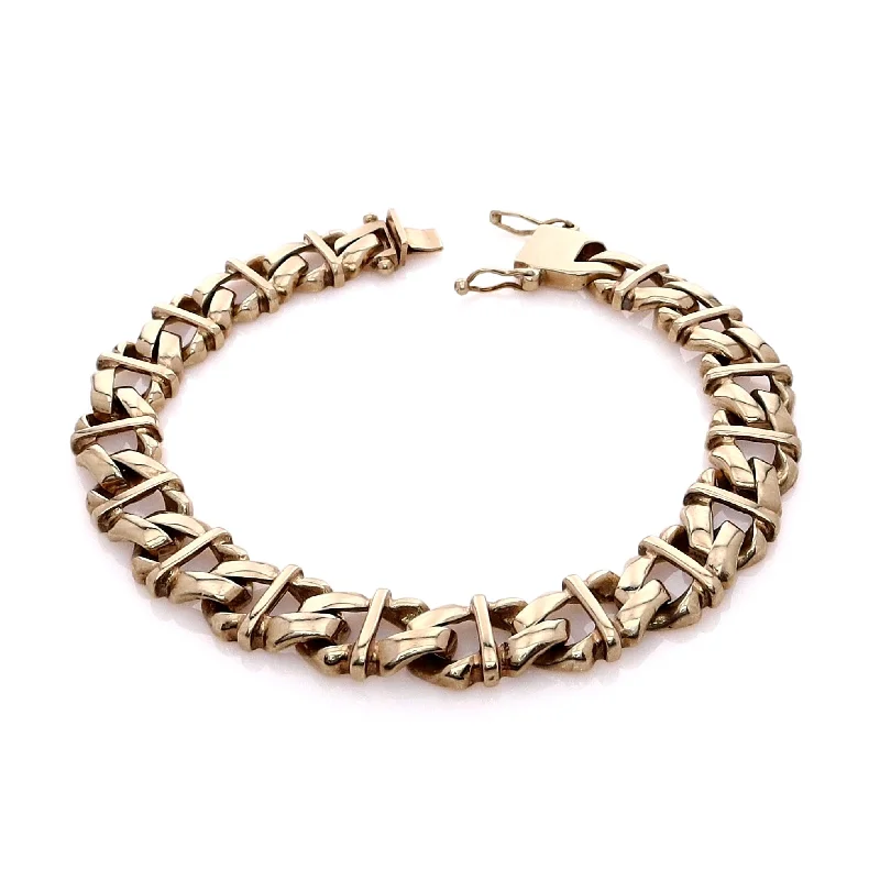 Shop Elegant Jewelry At Unbeatable Prices Estate 14k Yellow Gold Vertical Bar Design Bracelet