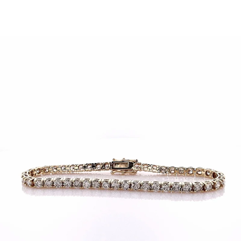 Exclusive Jewelry Bundles At Discounted Rates Estate 14k Yellow Gold 46 Diamond Tennis Style Bracelet 7"