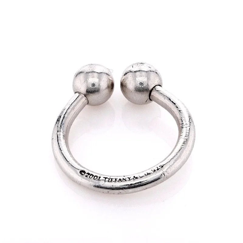 Special Offers On Handcrafted And Designer Jewelry Estate Tiffany & Co Sterling Key and Ball Ends Ring