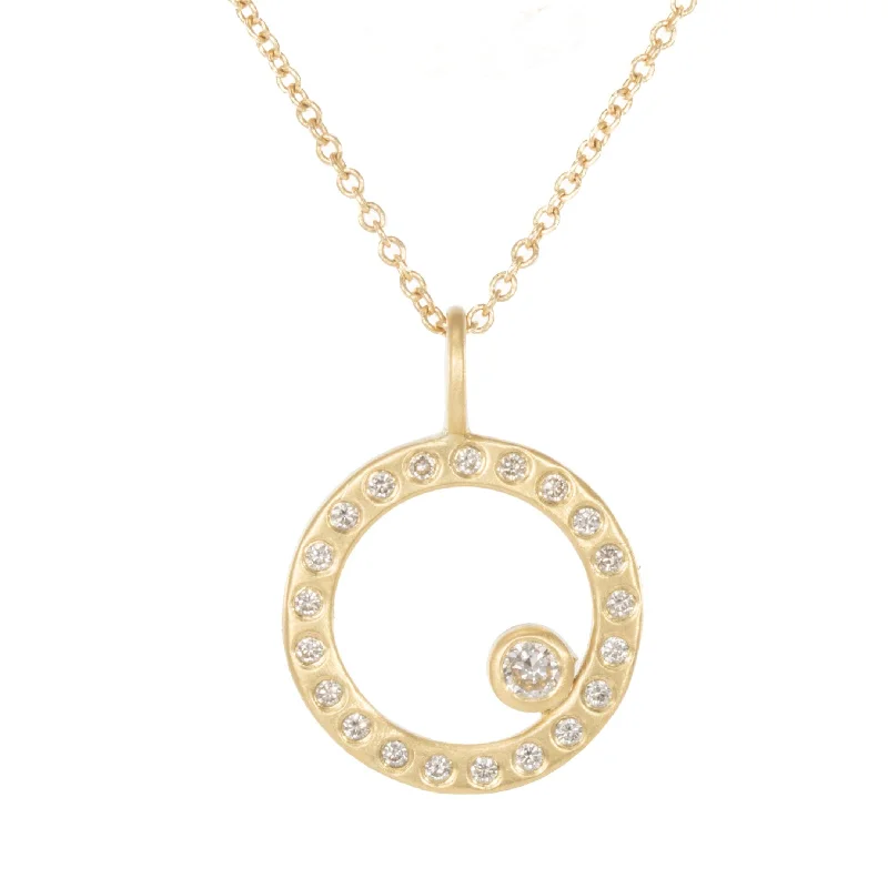 Exclusive Gemstone Jewelry Markdowns – Shop Now Everyday Scattered Diamond Pendant - 18ky Gold, Oxi Silver + Diamonds