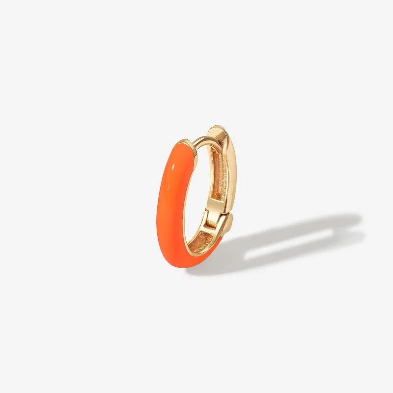 Chic And Stylish Jewelry At Exclusive Prices Gedail neon orange enamel huggie earring