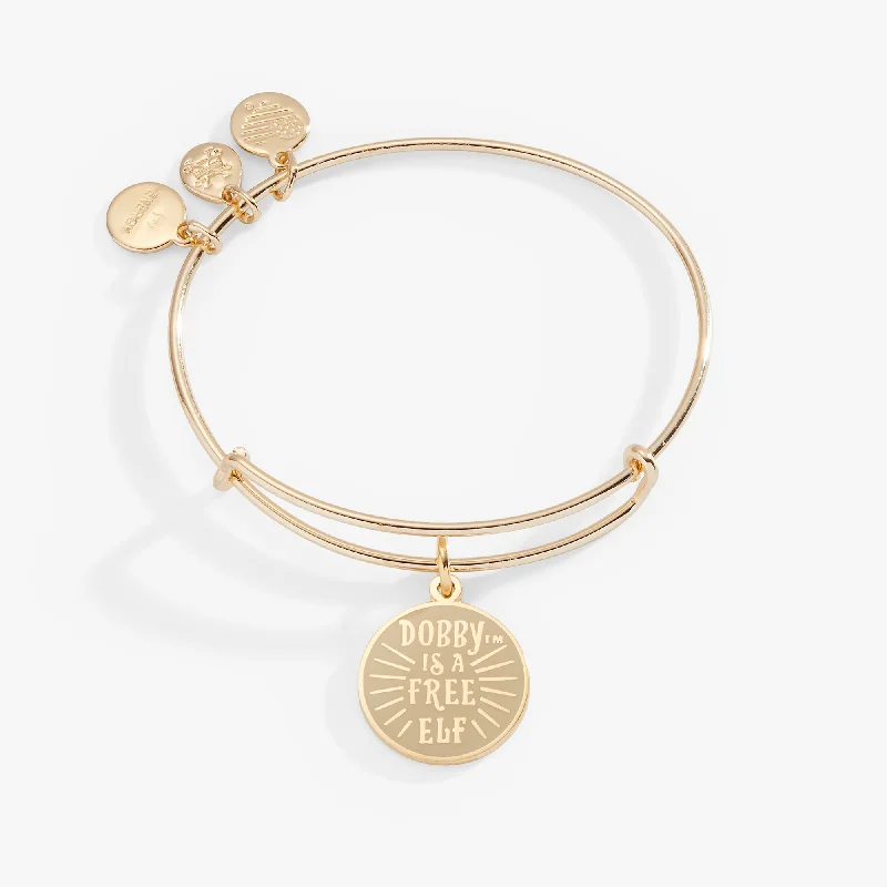 Luxury Handcrafted Jewelry For Elegant Looks Harry Potter™ 'Dobby is a Free Elf' Charm Bangle Bracelet