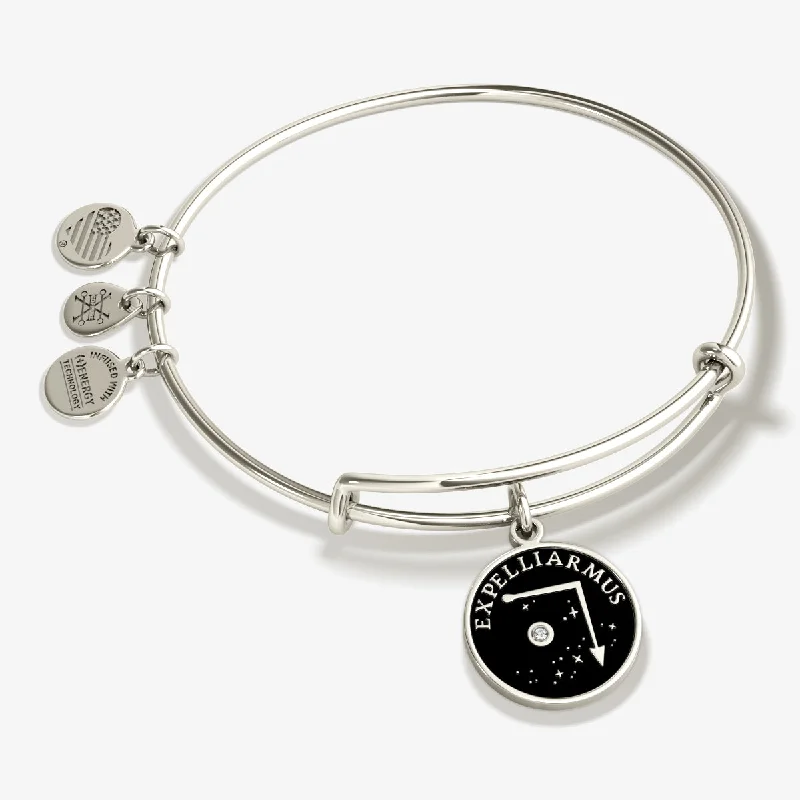 Personalized Engraved Jewelry For Meaningful Gifts Harry Potter™ 'Expelliarmus' Charm Bangle Bracelet
