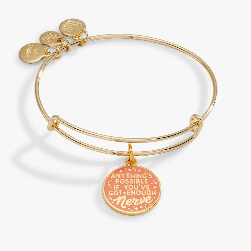 Don't Miss Out On Jaw-Dropping Jewelry Discounts Harry Potter™ Ginny 'Anything's Possible If You've Got Enough Nerve' Charm Bangle