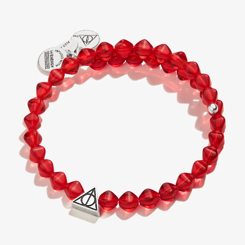 Waterproof Stainless Steel Jewelry For Lasting Beauty Harry Potter™ Illumination Wrap Bracelet, Maroon