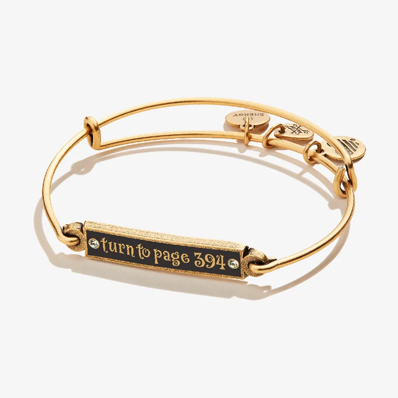 Limited-Time Offer On Elegant Jewelry Pieces Harry Potter™ 'Turn to Page 394' Inline Charm Bangle