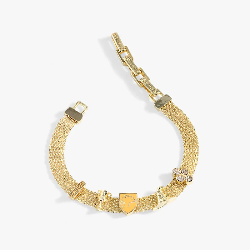 Affordable Glamour – Premium Jewelry For Less Harry Potter™ Hufflepuff Mesh Charm Bracelet