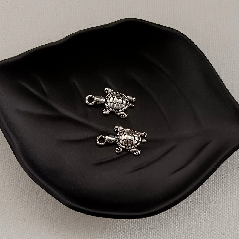 Shop Fine Jewelry With Exclusive Savings Kriaa Silver Oxidised Turtle Charms Pendants DIY for Necklace Bracelet Jewelry Making and Crafting