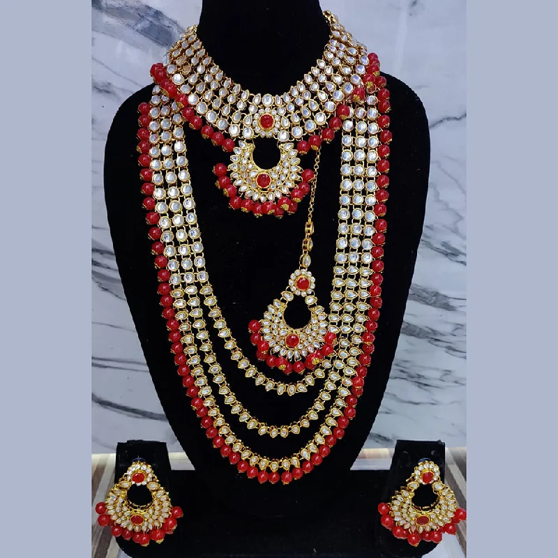 Premium Jewelry Now Available At Special Discounts Lucentarts Jewellery Gold Plated Kundan Double Necklace Set