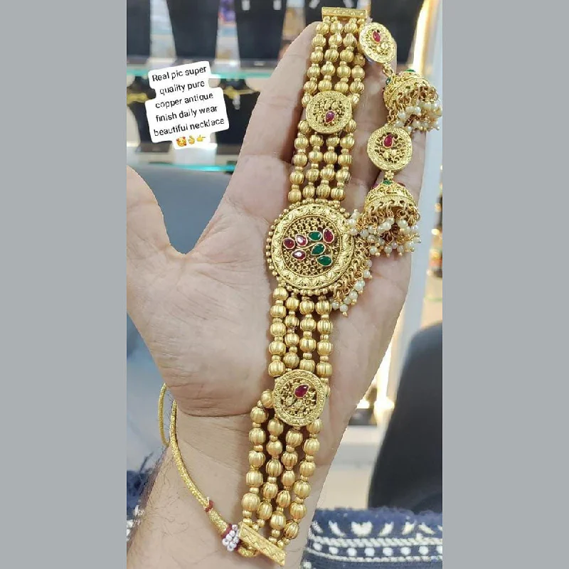 Trending Jewelry Styles Now At Limited-Time Discounts Manisha Jewellery Gold Plated Choker Necklace Set
