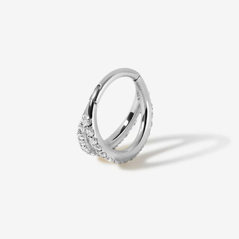 Premium Diamond Jewelry For Unforgettable Moments Rhea frosted cage clicker hoop