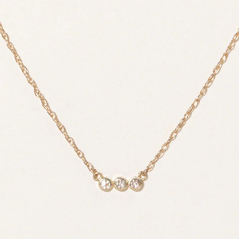 Exclusive Online Jewelry Sale – Don't Wait '100 Ways' Rose Cut Diamond Pendant Necklace | 0.06ctw | 18" |