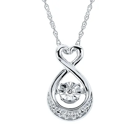 Best Jewelry Deals – Shop Premium Pieces At Great Prices Silver Shimmering Diamond Pendant Necklace