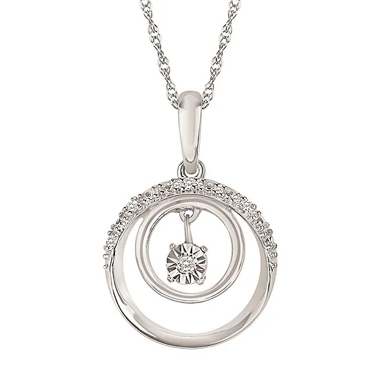 Elegant Jewelry, Affordable Luxury – Shop Now Silver Simmering Diamond Pendant Necklace