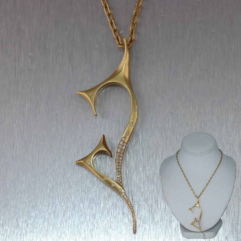 Discounted Luxury Jewelry – Shine Without The Splurge Stephen Webster 14k Yellow Gold 0.50ctw Diamond Pendant 18" Necklace