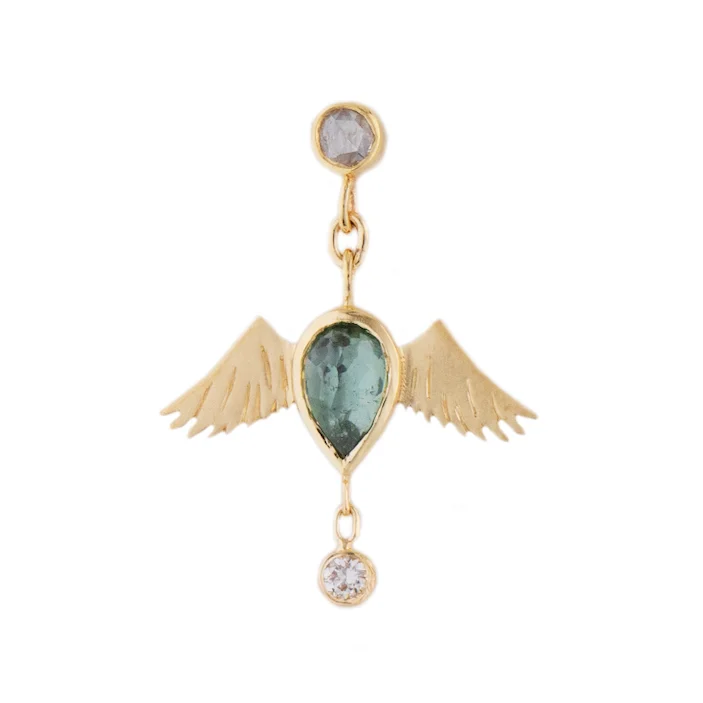 Get The Sparkle You Love At Prices You Adore Tourmaline and Diamond Bird Studs