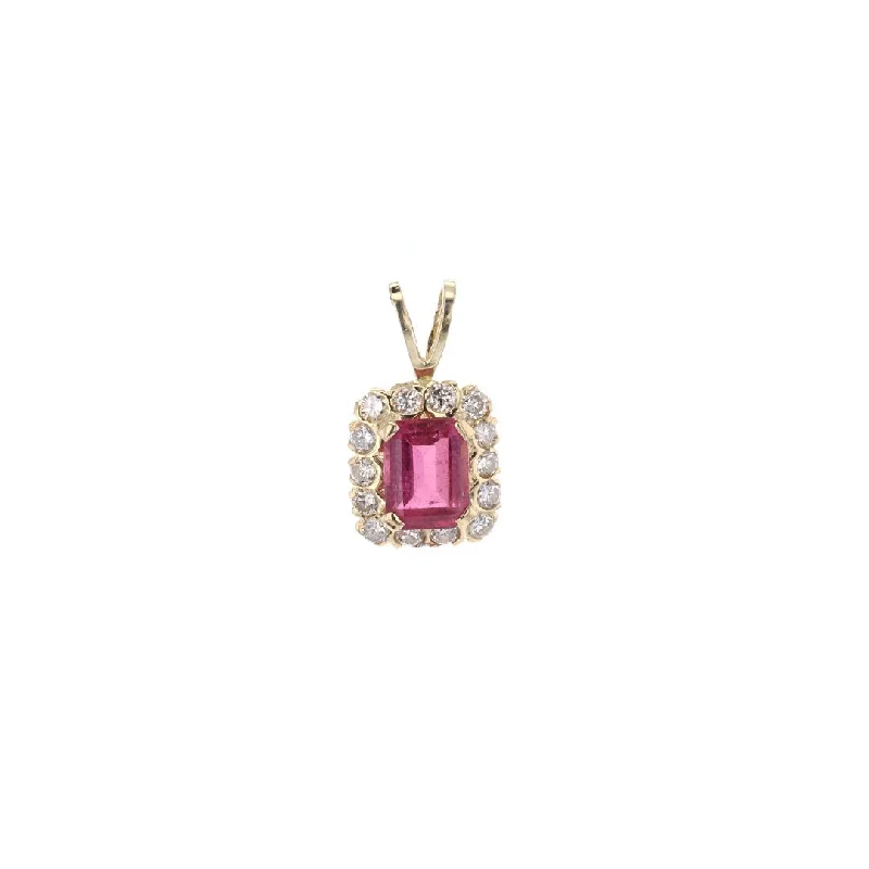 Jewelry Clearance – Final Chance To Save Big Tourmaline & Diamond Pendant