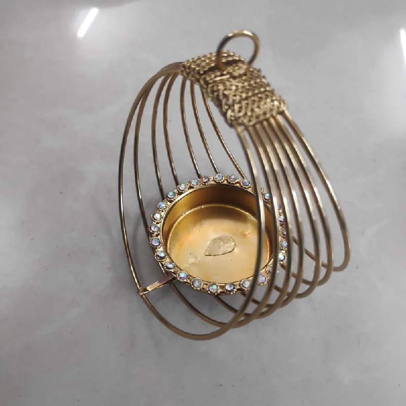 Stunning Jewelry At A Fraction Of The Price Viky Brass Metal Gold Plated Designer Hanging Diya