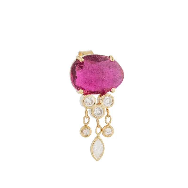 Get Ready To Sparkle – Special Jewelry Discounts Jellyfish Tourmaline and Diamonds Earrings - Pair